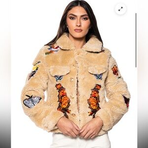 FURRY BOMBER JACKET Faux Fur